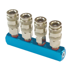 WDK-84MM Разветвитель пневматический, вход 1/4" (F), 4 выхода БРС