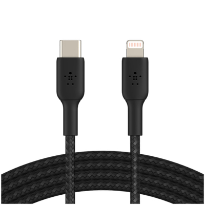 BELKIN Lightning to USB-C Cable Braided, 2M, Black