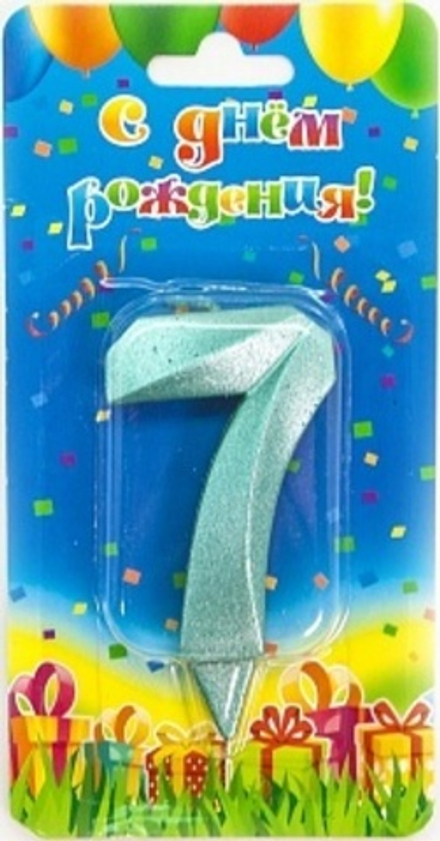 Свеча Цифра 7 Грани Тиффани 7 см.
