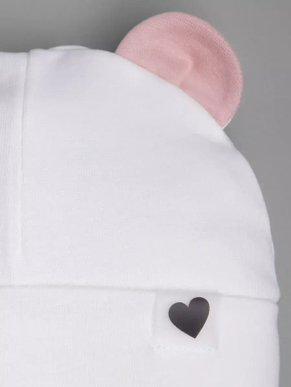 Шапка для девочек осенняя, с ушками и снудом