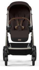 Коляска Cybex Balios S Lux TPE complete Aton B2 Dynamic Red 3 в 1 Chocolate Brown с дождевиками