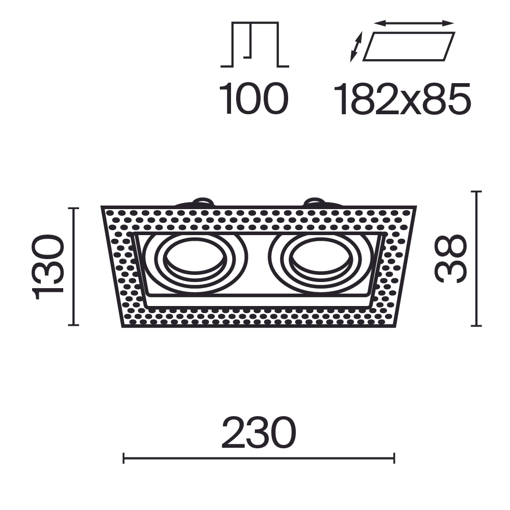 Встраиваемый светильник Maytoni Atom DL003-02-W