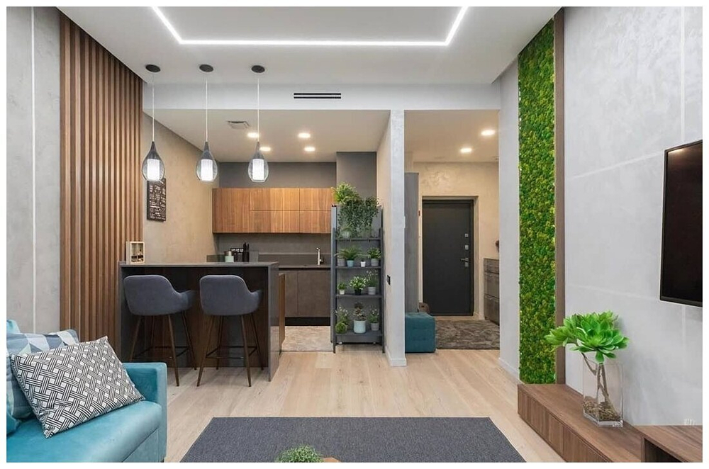 Панно из мха Ягель с подсветкой