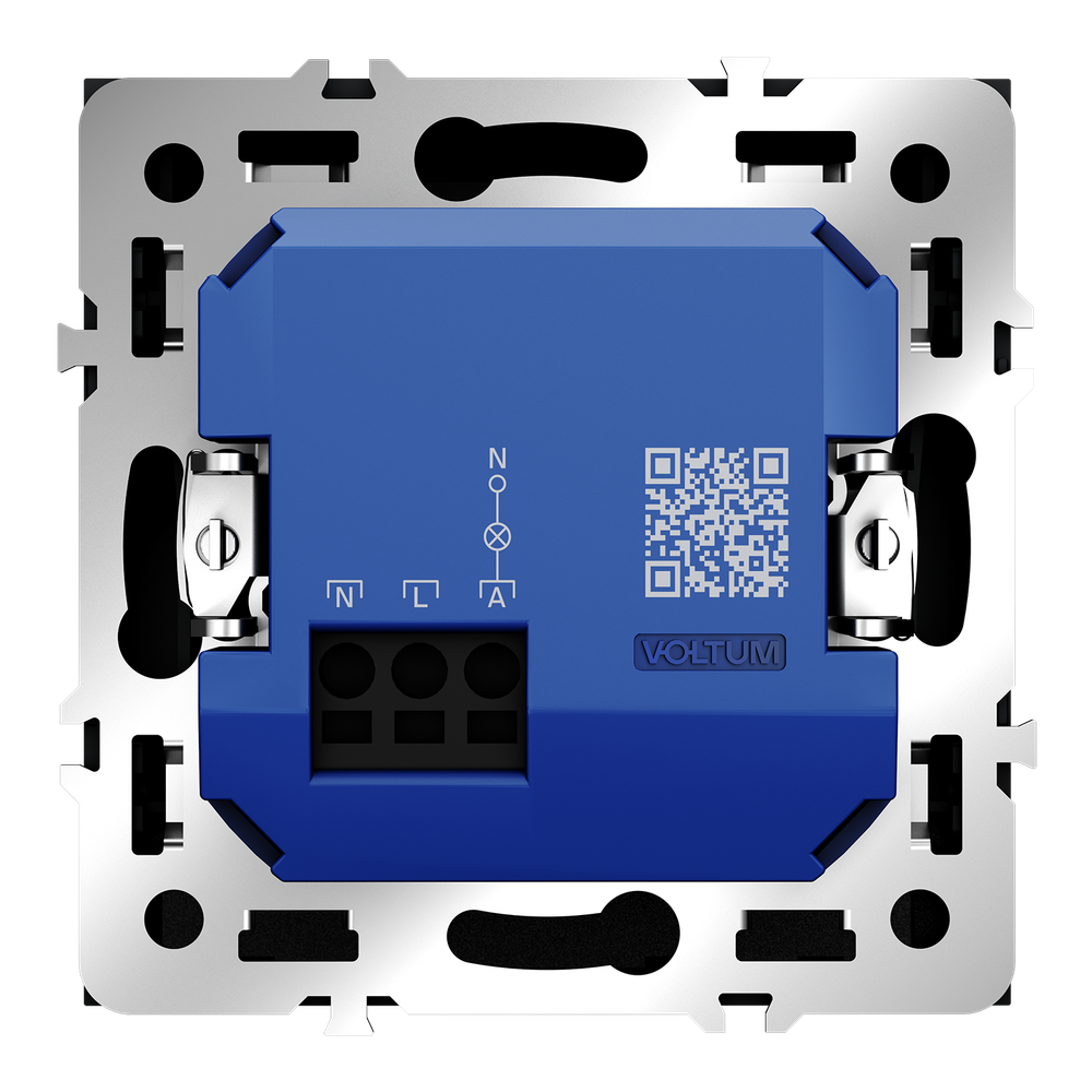 Выключатель встраиваемый VOLTUM S70 карточный 16А, (черный матовый)