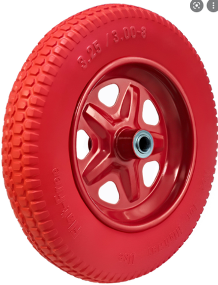 Колесо на тачку полиуретановое 3.25-8 Ø20 (5шт/уп).