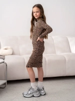 Платье-водолазка для девочки обтягивающее на осень