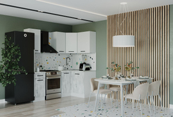 Кухонный гарнитур угловой Бланка 2000х1200 столешница 26 мм (с отдельно стоящей плитой)