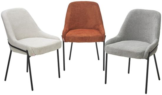 Стул GAVI Garna-018 серый, ткань / черный каркас