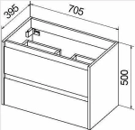 Тумба с раковиной Belbagno Kraft 39 700