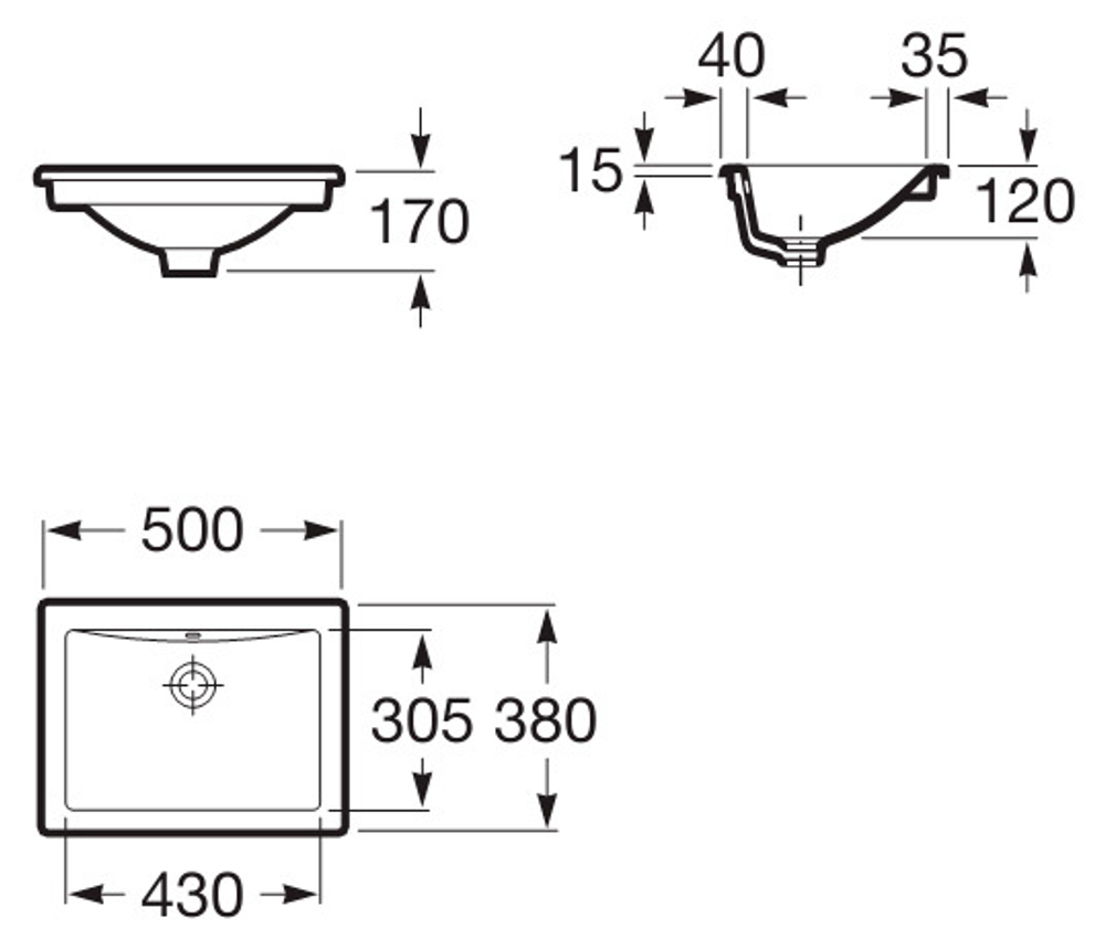 Раковина Roca Diverta 50x38 327114000