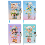 Блокнот детский Basir на замке, формат А5, серия "Девочка", яркая обложка, 80 листов, размер 19*12.5 см