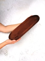 Поднос деревянный овальный