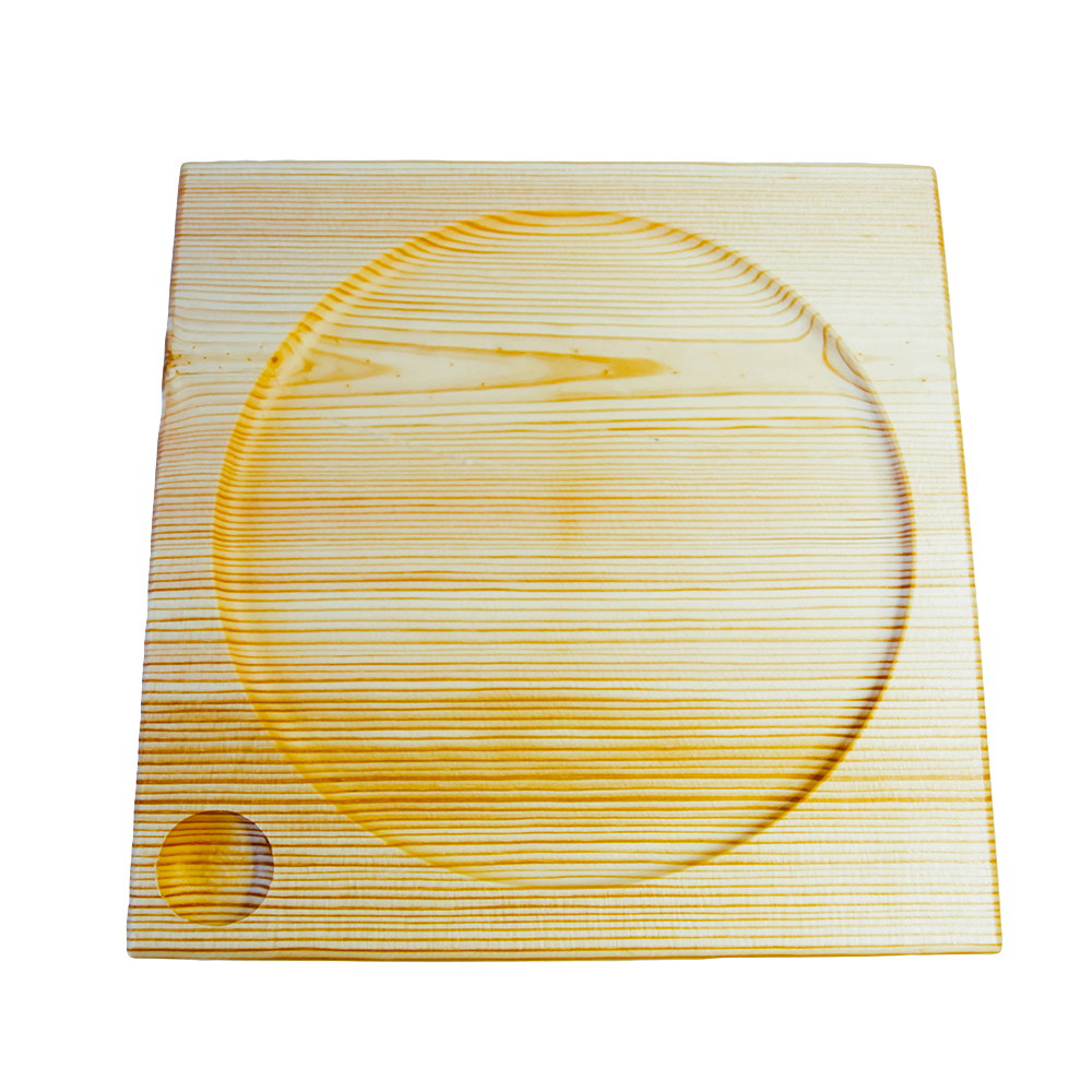 Квадратная тарелка Art of Siberia для суши из древесины кедра. RD1