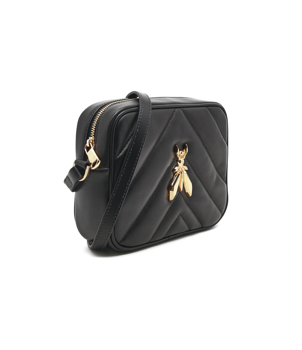 кожаная сумка-мессенджер Patrizia Pepe - черный(CB0023 L004)