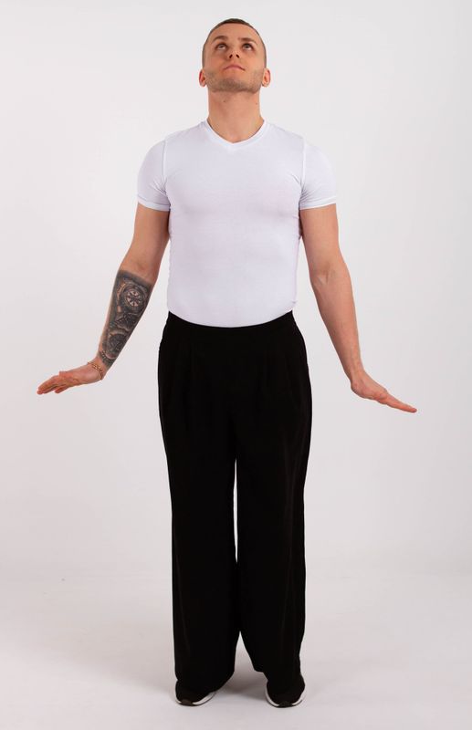 Брюки широкие IMBA микровельвет