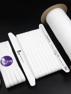 001 641/10 ОПТ Резинка отделочная Lauma Fabrics, 10 мм, белый 001