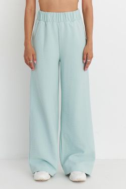 Брюки прямого кроя из рифленого хлопка цвета мята