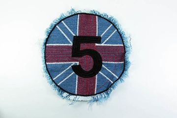 Нашивка Британский флаг "5" (большая) джинсовая