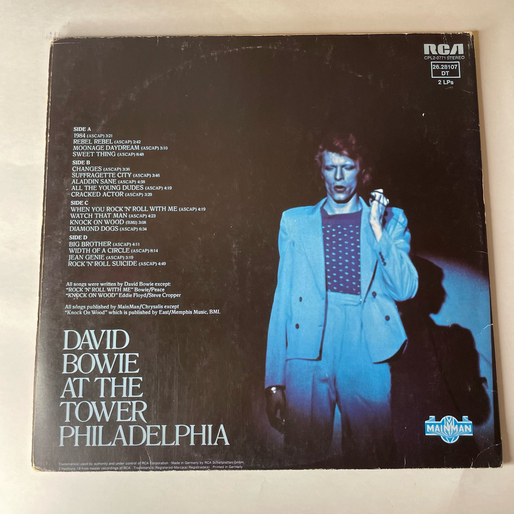 Винтажная виниловая пластинка LP David Bowie, David Live (Германия 1974)