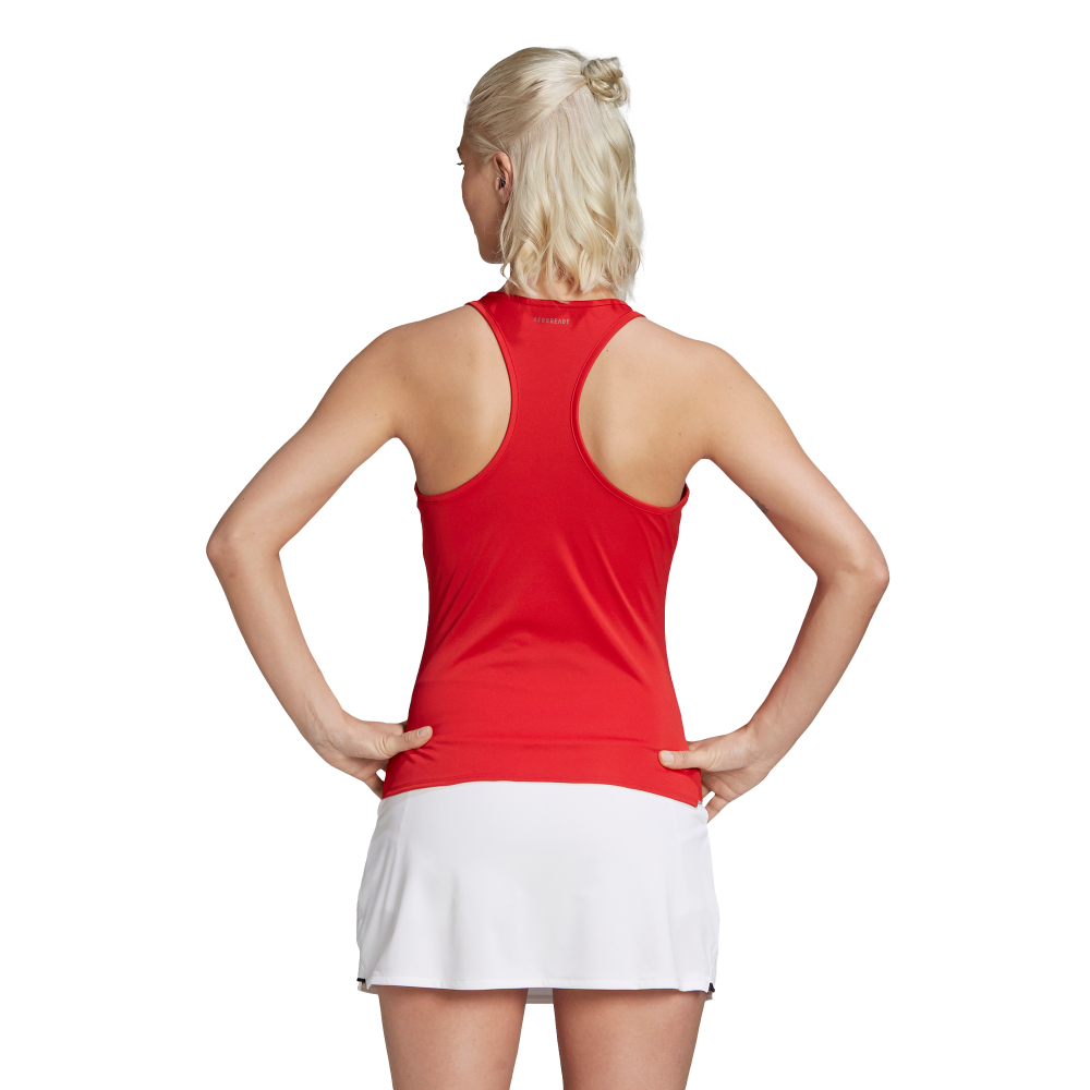 Женский топ теннисный Adidas W Club Tank - scarlet/grey three F17