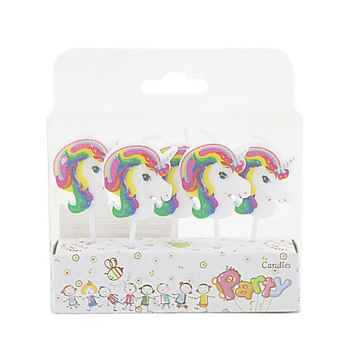 Свечи д/торта на шпажках "Единороги"