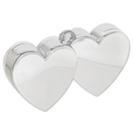 Грузик для шара Два сердца 170гр (Серебро)