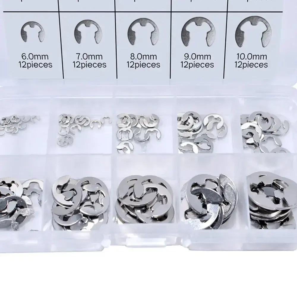 Набор стопорных колец E-clip 1,5-10 мм 120 шт