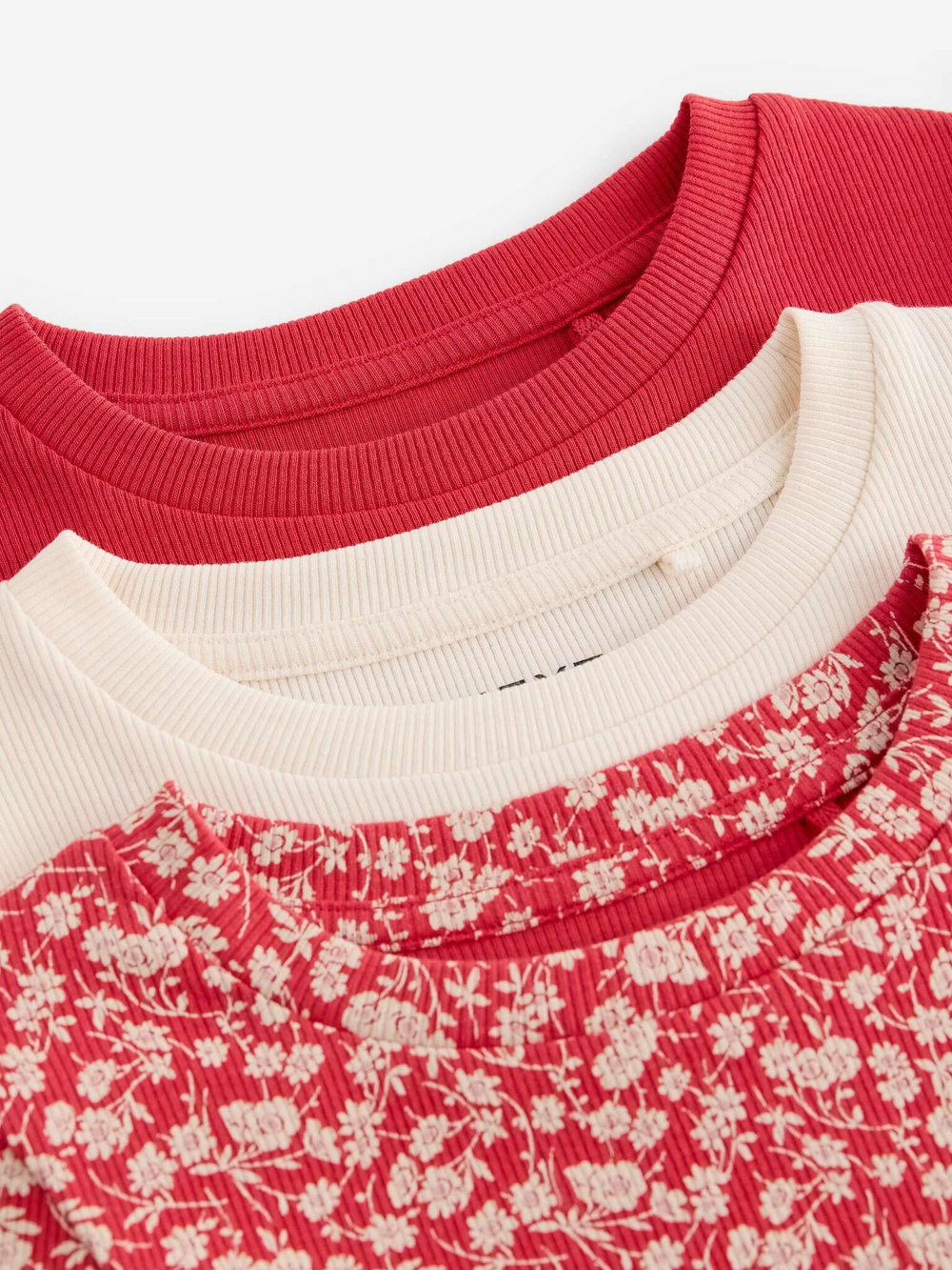 Лонгслив для девочки Next N94-121, 3 шт., Молочный, Красный