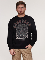 Свитшот Варгградъ мужской чёрный «Варяжская легенда» без начёса