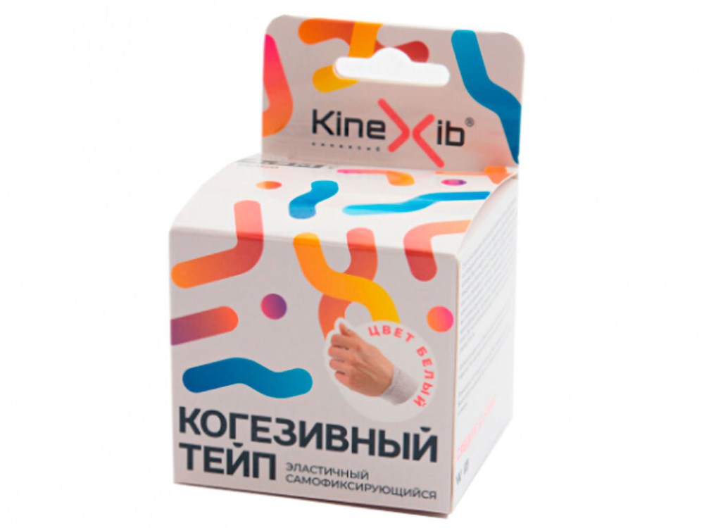 Когезивный-тейп Kinexib 4,5м х 5см белый