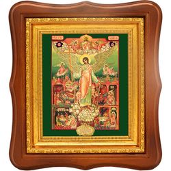 Ангел Хранитель оберегающий сон и трапезу. Икона на холсте.