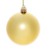 Новогодние шары 7 см (набор 3 шт) «Глянец», золотой