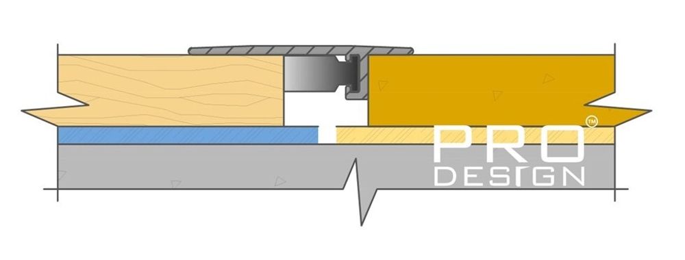 Порог алюминиевый Pro Design Doorstep 571 белый, 2700x25x6 мм