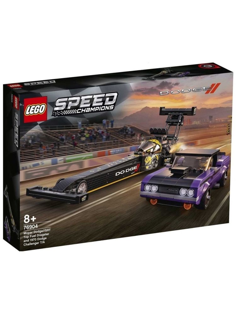 Конструктор LEGO Speed Champions 76904 Mopar Dodge//SRT Top Fuel Dragster and 1970 Dodge Challenger T/A