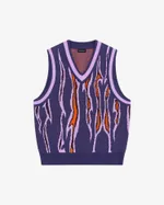 Жилет Ymkashix Вязаный Hellcome темно-фиолетовый