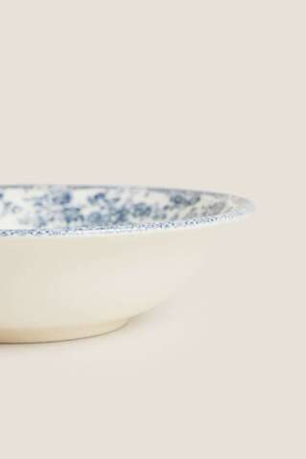 ZARA HOME ЦВЕТОЧНАЯ ФАЯНСОВАЯ ПИАЛА, СИНИЙ