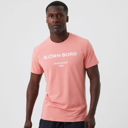 Мужское теннисное поло Björn Borg Print T-Shirt Men - Apricot