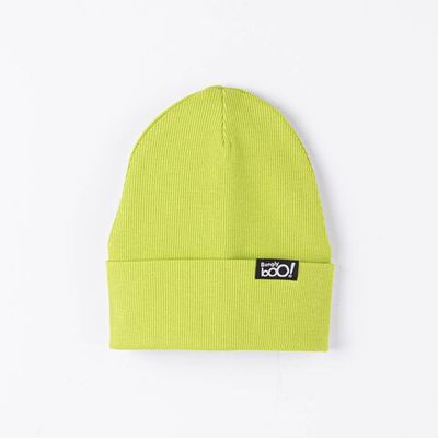 Two-ply turn-up jersey hat - Lime