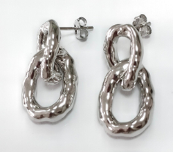 Серьги-пусеты "Эстрелла" из серебра