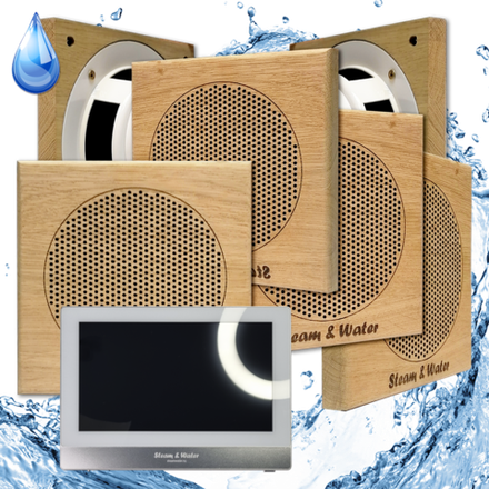 Комплект домашней акустической системы с караоке-усилителем Steam & Water SOUND SAUNA S6