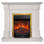 Каминокомплект Real Flame Andrea WT с очагом Majestic Lux Brass