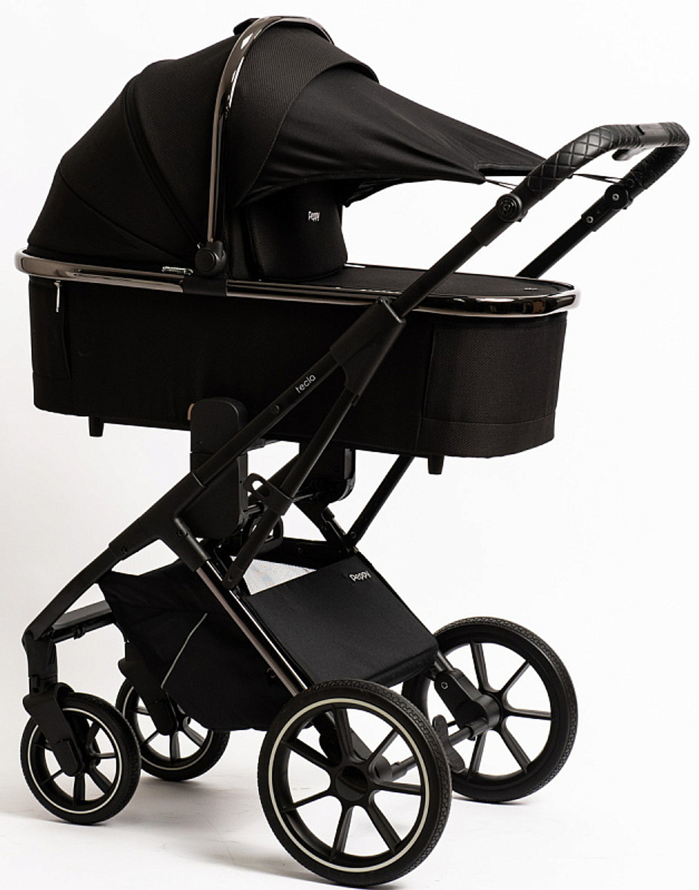 Детская коляска Peppy Tecla 3 в 1 Shadow Black Chrome Edition (Черный)