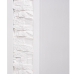 Портал Firelight Loft 30 камень белый, белая эмаль