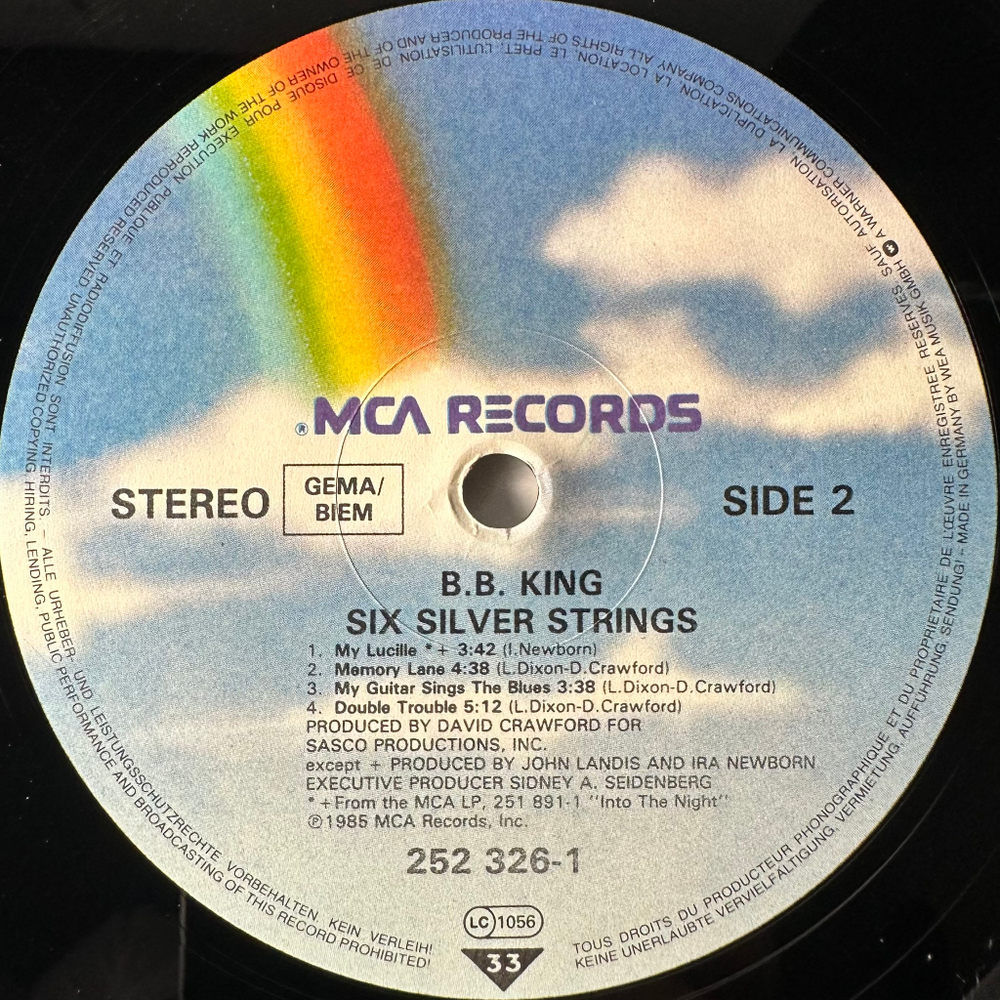 B.B. King - Six Silver Strings (Германия 1985г.)