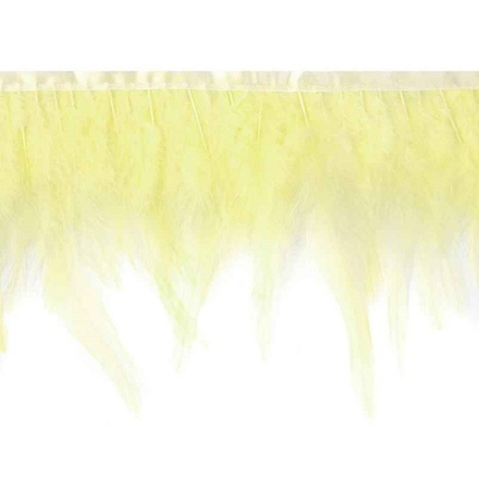 Кант из перьев петуха ш.15см.  желтый