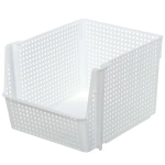 Корзинка для хранения Лофт10л штабелируемая (белый)