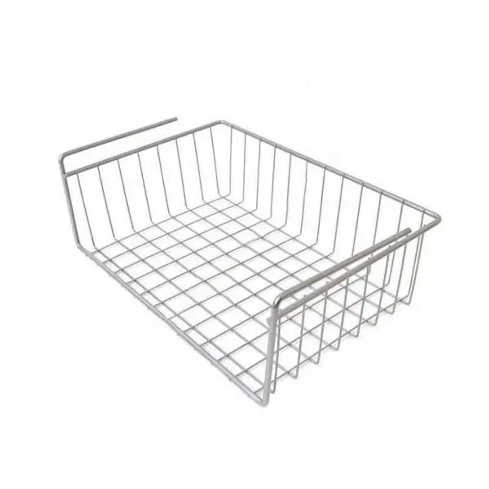 Корзина сетчатая навесная 400*260*110 мм, на полку 16 мм, оцинк