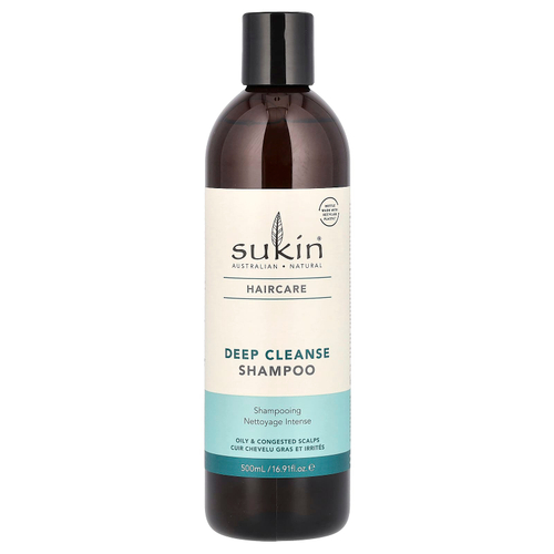 Sukin, Haircare, шампунь для глубокого очищения, для жирной и застойной кожи головы, 500 мл (16,91 жидк. унции)