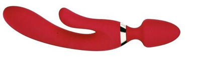 Многоцелевой Вибратор массажер Paris Pleasure Luxeluv с вагинально-клиторальной и анальной стимуляцией (Цвет: красный)