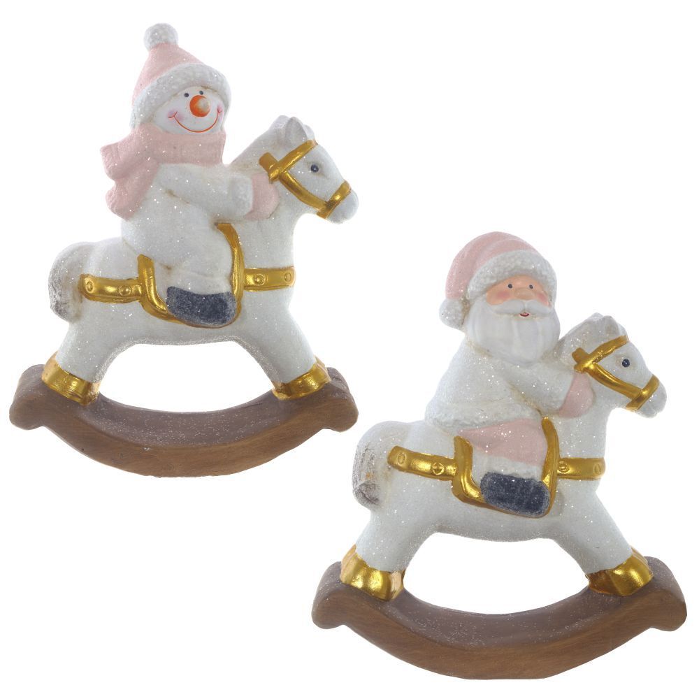 GAEM Фигурка декоративная "Дед Мороз", "Снеговик", L20 W8 H25 см, 2в.